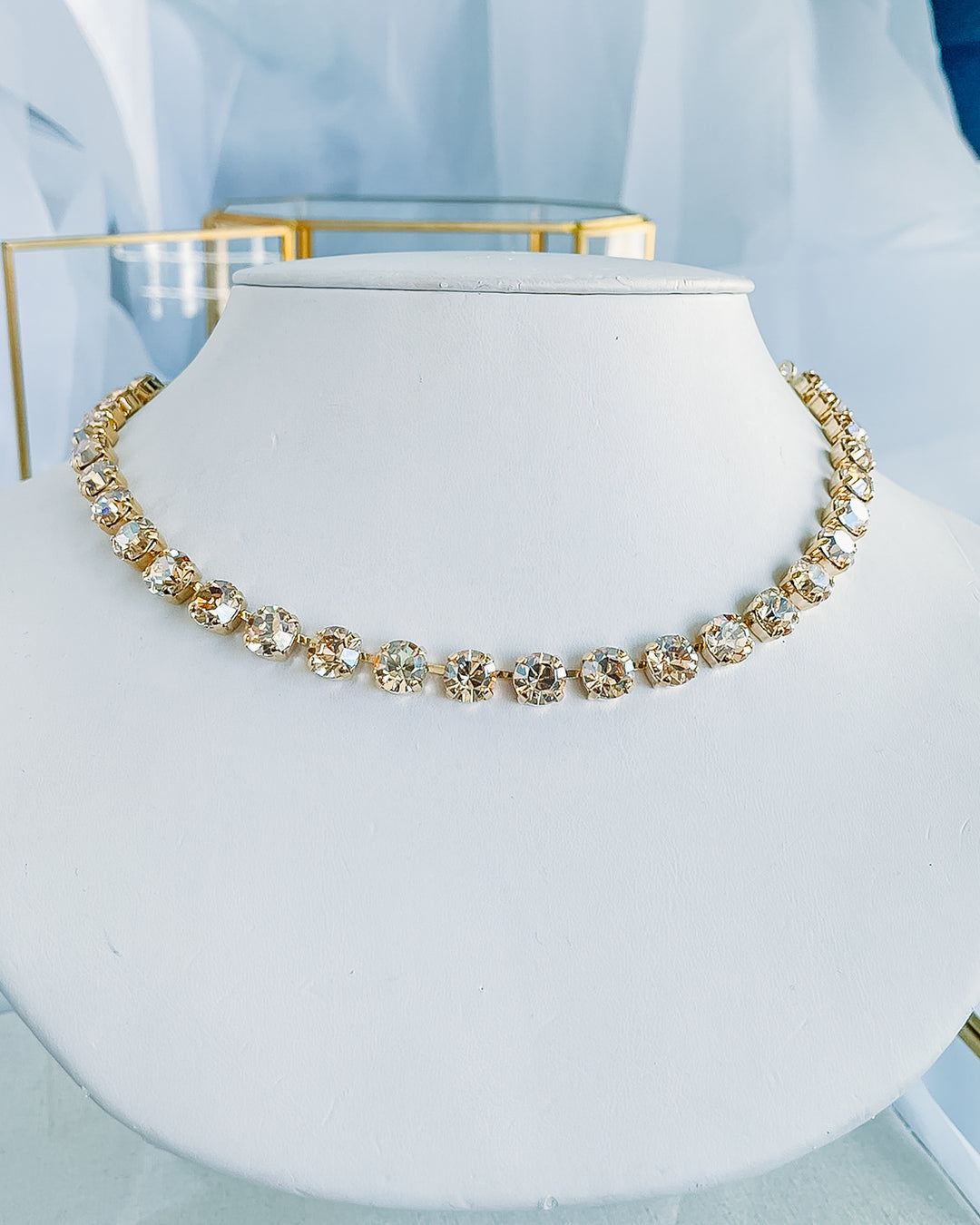 Mariana: Small Stone Necklace - N-3252-216216-YG - The Vogue Boutique