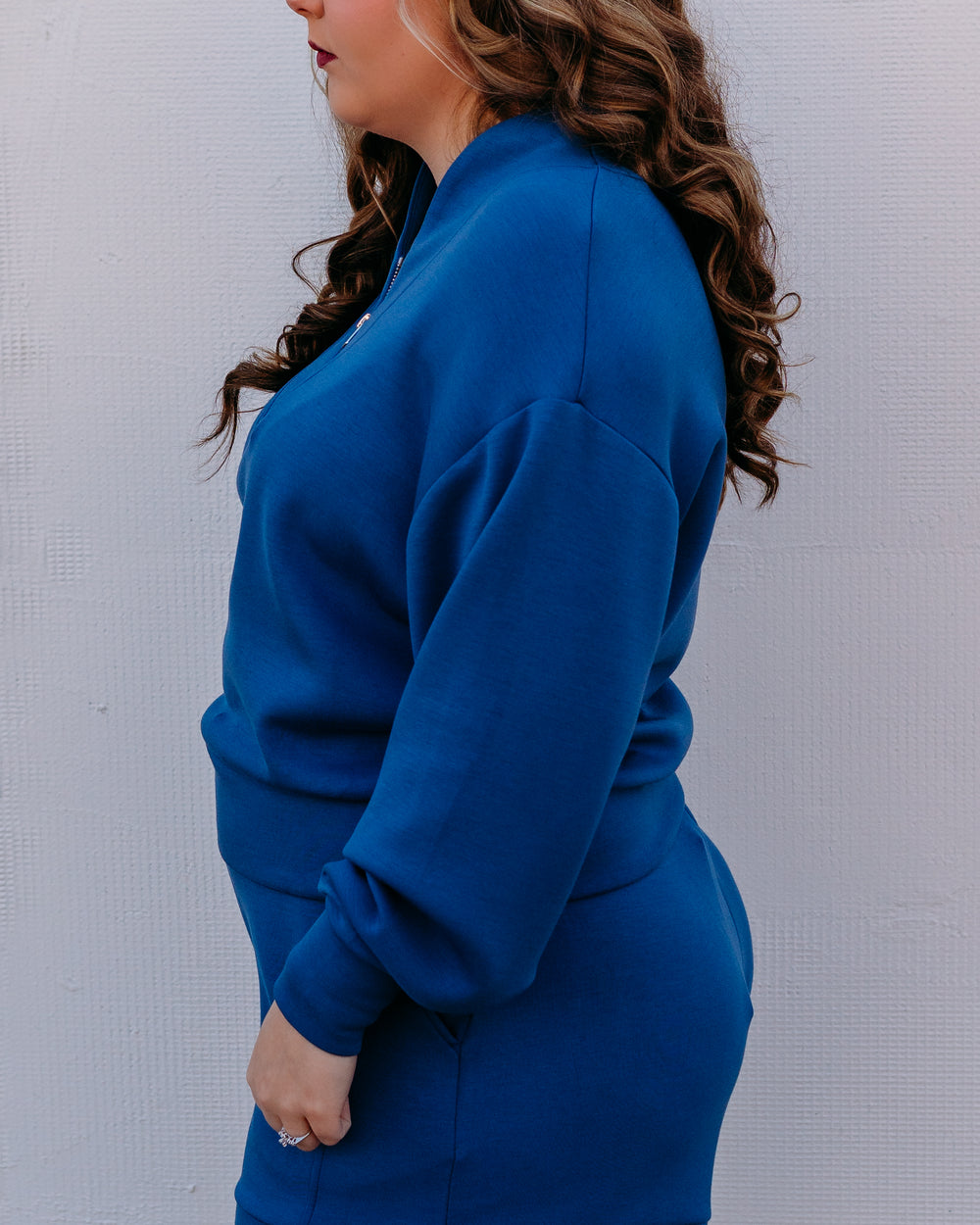 Varley: Davidson Sweat in Bijou Blue (VAR01080) - The Vogue Boutique