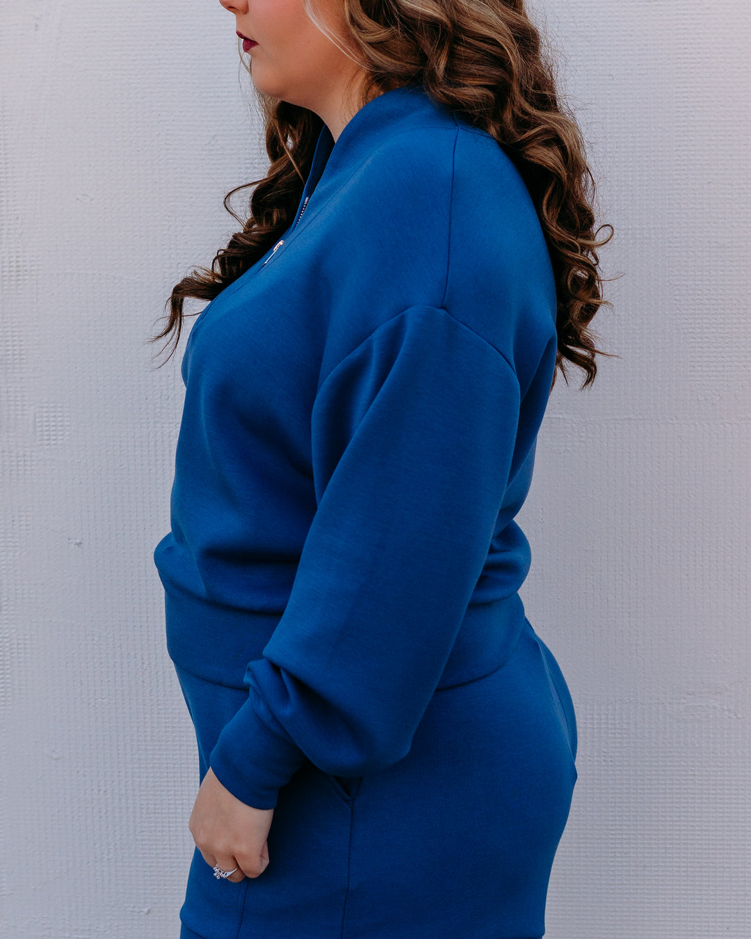 Varley: Davidson Sweat in Bijou Blue (VAR01080) - The Vogue Boutique