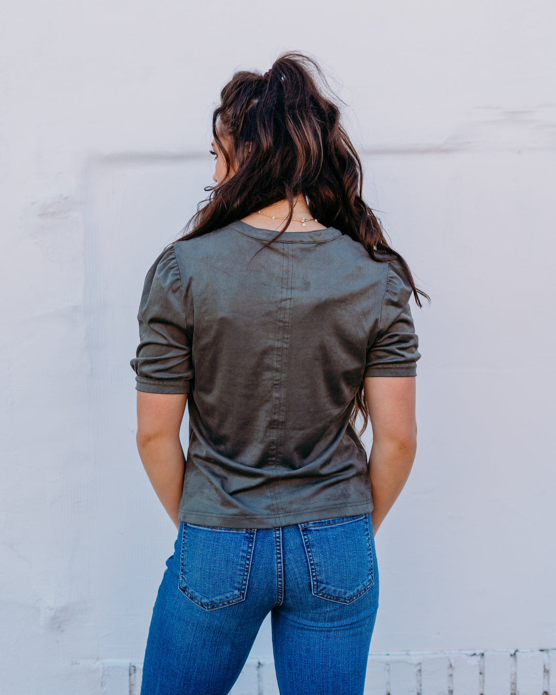 Another Love: Kalia Blouse in Slate Green