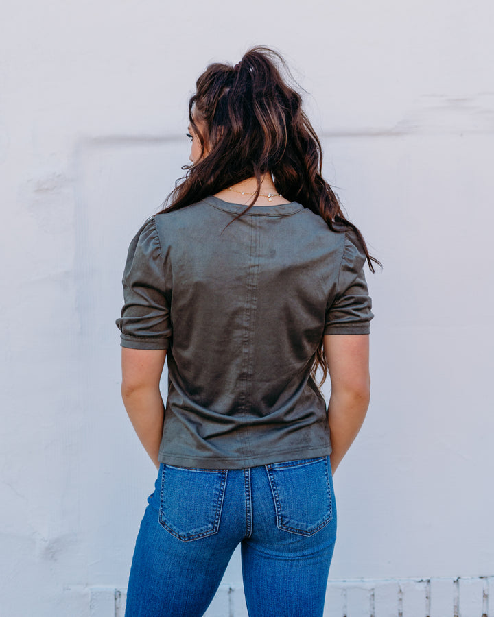 Another Love: Kalia Blouse in Slate Green