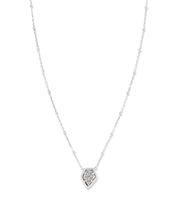 Load image into Gallery viewer, Kendra Scott: Framed Tess Satellite Necklace in Silver Platinum Drusy
