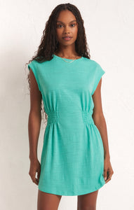 Z Supply: Rowan Textured Knit Dress in Cabana Green