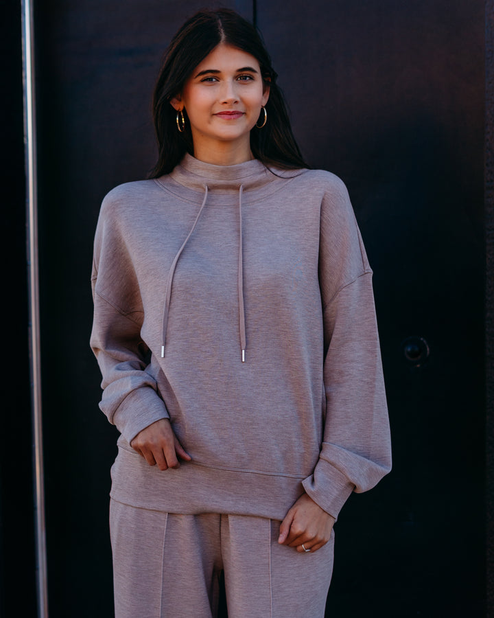 Varley: Oakdale Sweat in Taupe Marl (VAR01897)