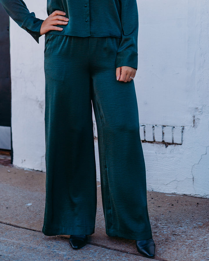 Z Supply: Isolde Satin Pant in Garland Green
