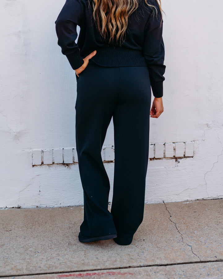 Varley: The Rolled Cuff Pant 28.5 in Black (VAR02059) - The Vogue Boutique