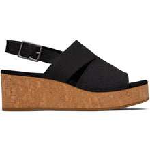 Load image into Gallery viewer, TOMS: Claudine Wedge in Black Melange Woven
