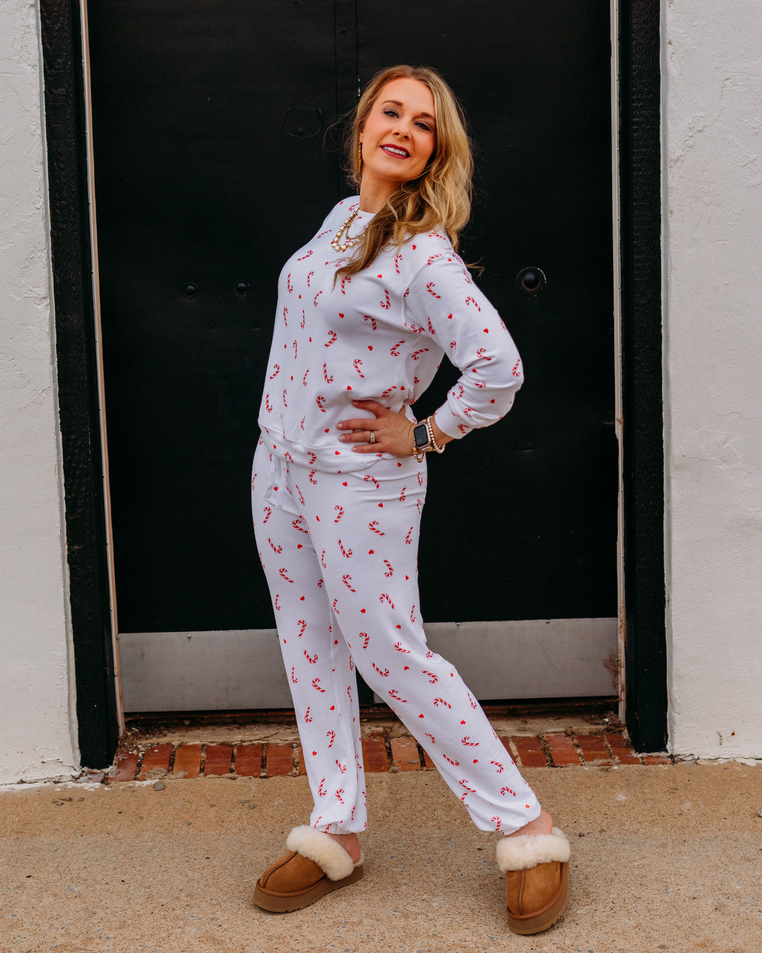 Z Supply: Cozy Candy Cane Set in White