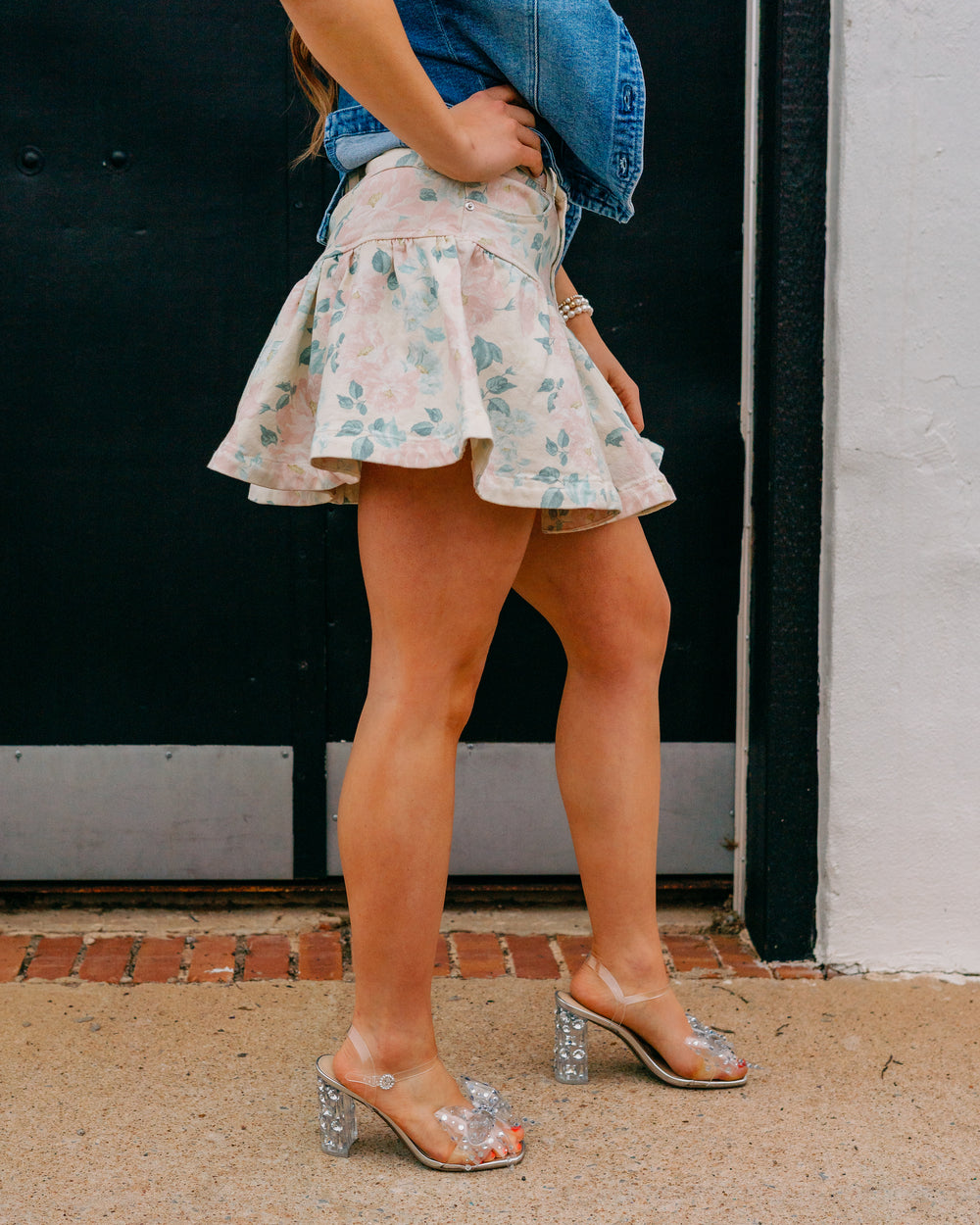 Steve Madden: Lillyanne Skirt in Peach Beige (SA17414) - The Vogue Boutique