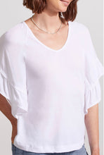 Load image into Gallery viewer, Tribal: V-Neck Raglan Combo Sleeve Top in White 5479O-4791
