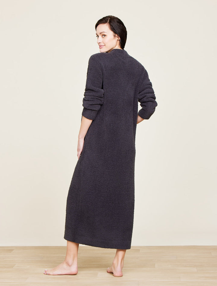 Barefoot Dreams: CozyChic Full Zip V-neck in Carbon