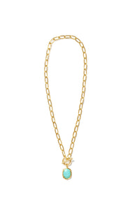 Kendra Scott: Daphne Chain Link Necklace in Gold Turquoise