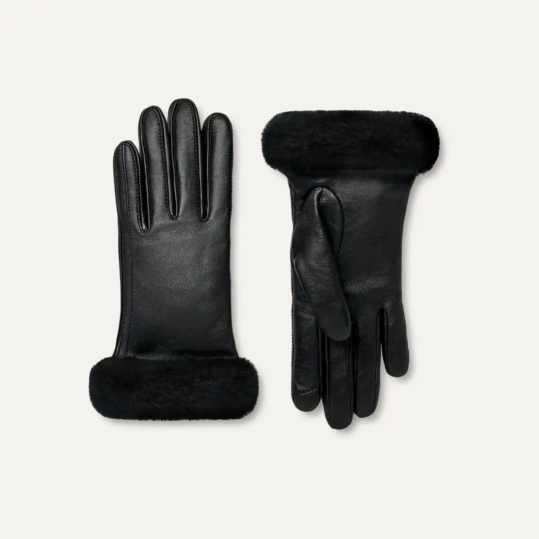 Ugg: W Sheepskin Cuff Glove in Black