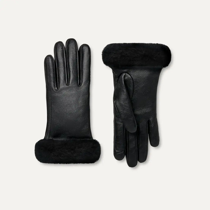 Ugg: W Sheepskin Cuff Glove in Black