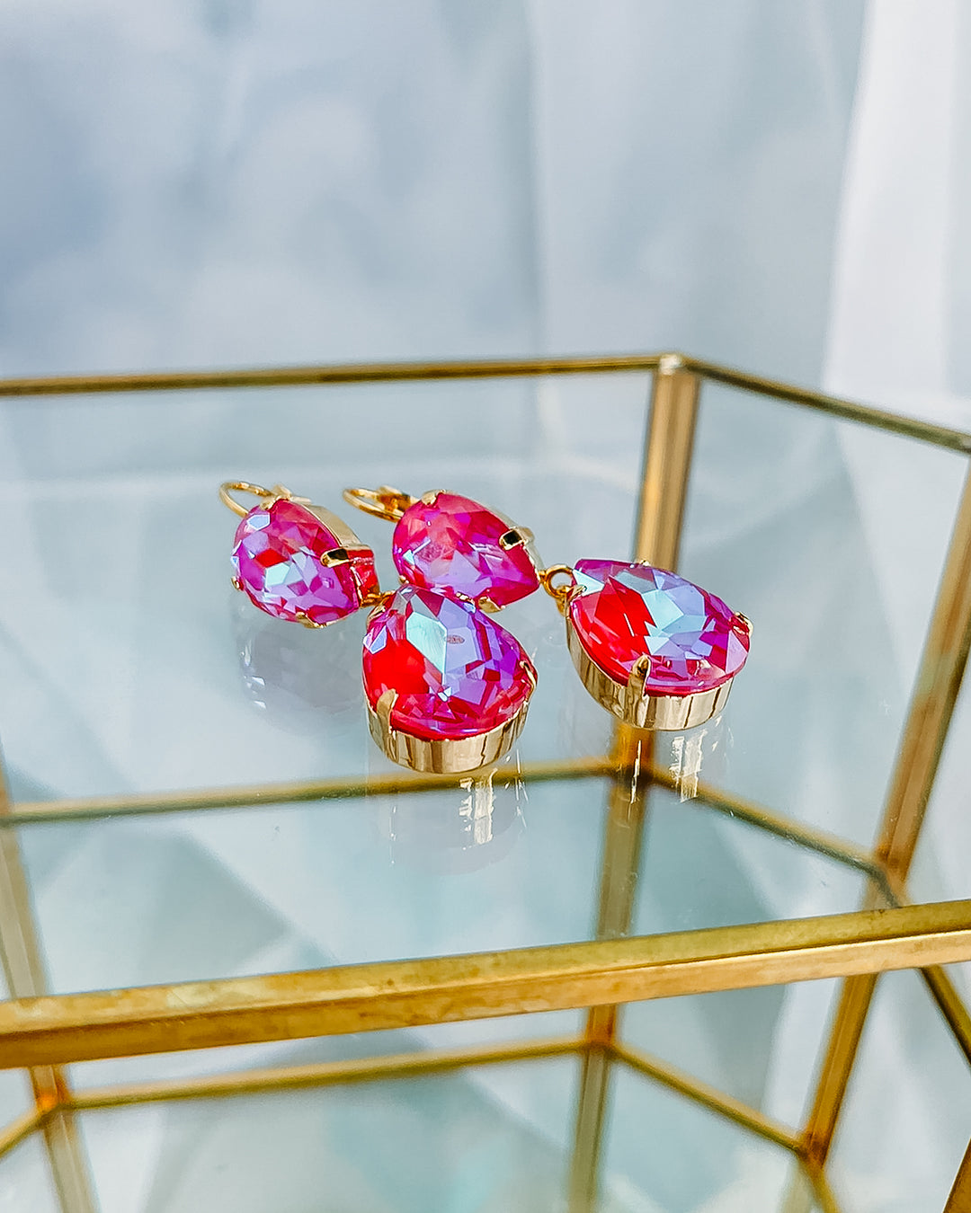 Mariana: “Blush” Drop Earrings - E-1032/40-168168-YG6 - The Vogue Boutique