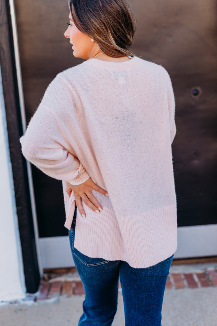 Joseph Ribkoff: Cashmere Crew Neck Top with Stud Detailing (253980)