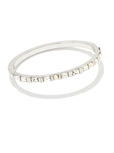 Kendra Scott: Gracie Bangle in Silver White Crystal