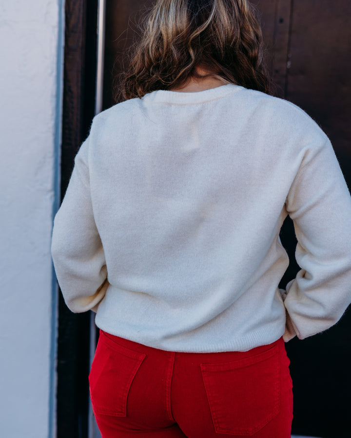 Z Supply: Tie The Ribbon Sweater in Warm White