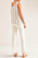 Load image into Gallery viewer, Tribal: Linen Blend Striped Button-Down Cami in Frenchoak 7719O-4400
