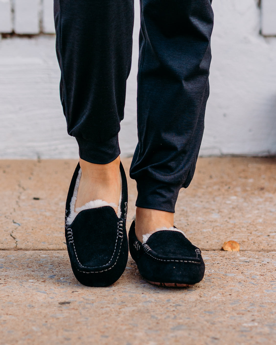 UGG: Ansley Suede Black Slipper