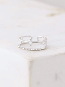 Lovers Tempo: Marquise Ring in Silver