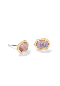 Kendra Scott: Daphne Stud Earrings in Gold Light Pink Abalone