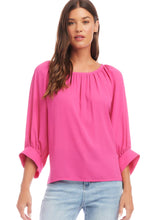 Load image into Gallery viewer, Karen Kane: Blouson Sleeve Top in Pink
