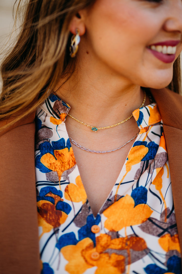 JoyJoy: Autumn Petals Batwing Top 69G7498