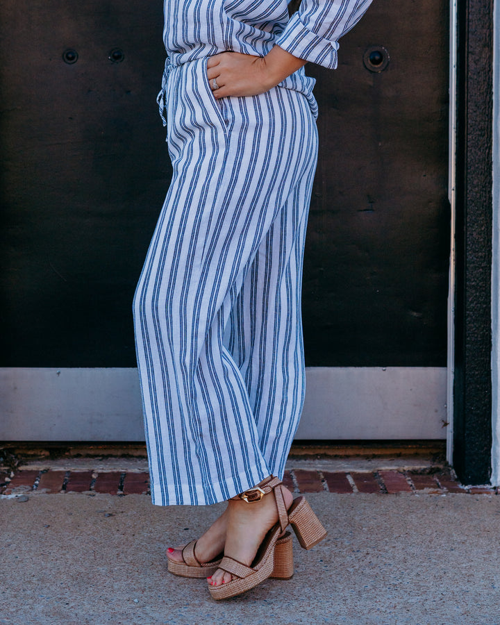 Z Supply: The Perfect Striped Pant in White (ZP262116) - The Vogue Boutique