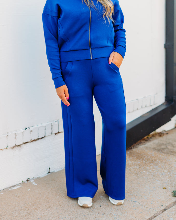 Spanx: Airessentials Wide Leg Track Pant in Midnight Iris