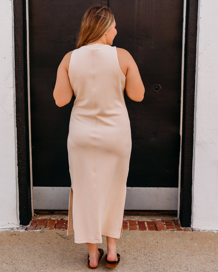 Spanx: Airessentials French Rib Maxi Tank Dress in Toasted Coconut (22244R)