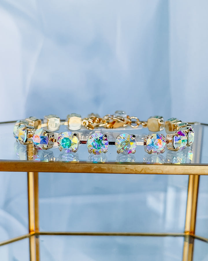 Mariana: Clear Small Stone Bracelet - B-4252-001AB-YG - The Vogue Boutique