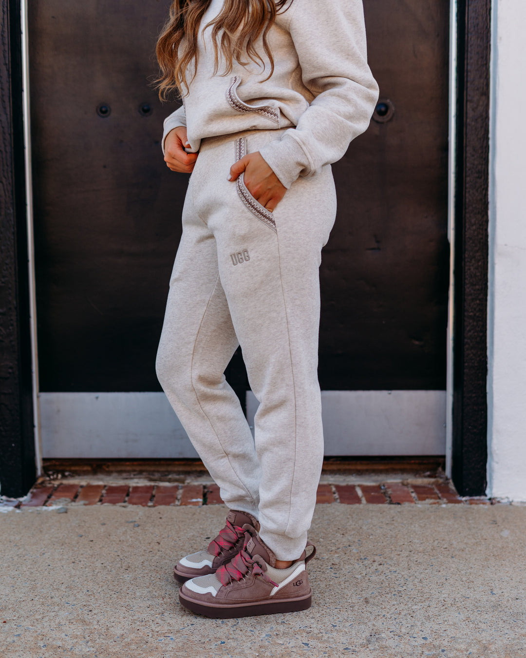 UGG: Tasman Joggers in Caribou Heather