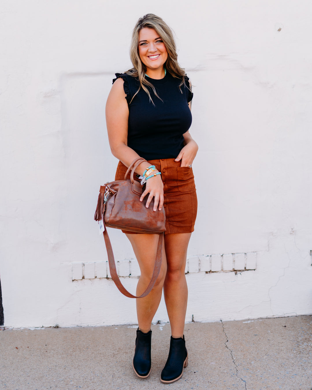 Dear John: Quinn Jean Skirt in Chocolate