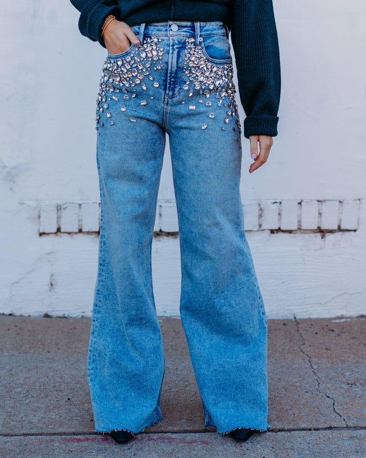 Dear John: Fiona Wide Leg Jeans in Sparkle DPM55A329SKE