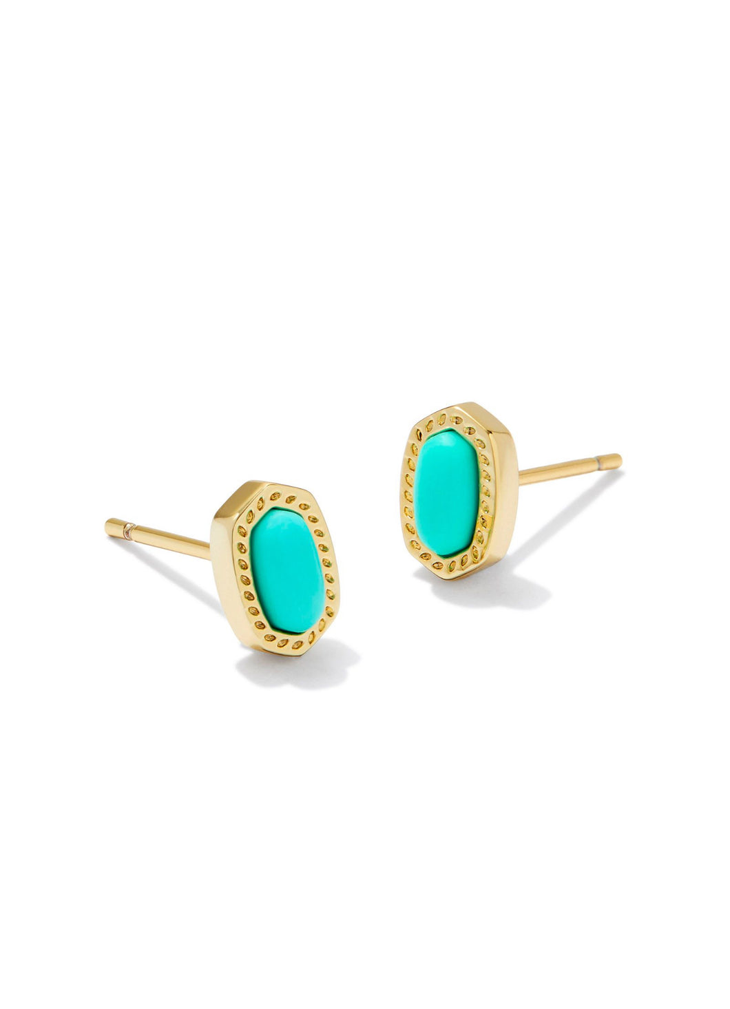 Kendra Scott: Mini Ellie Stud Earrings in Gold Mint Magnesite