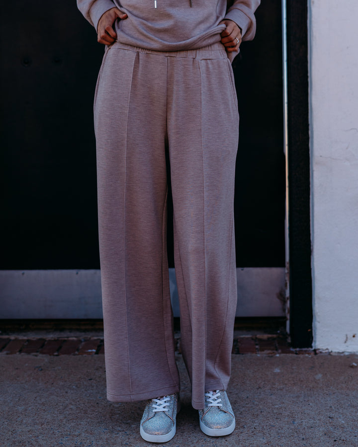 Varley: The Wide Leg Pant 28' in Taupe Marl (VAR02104)
