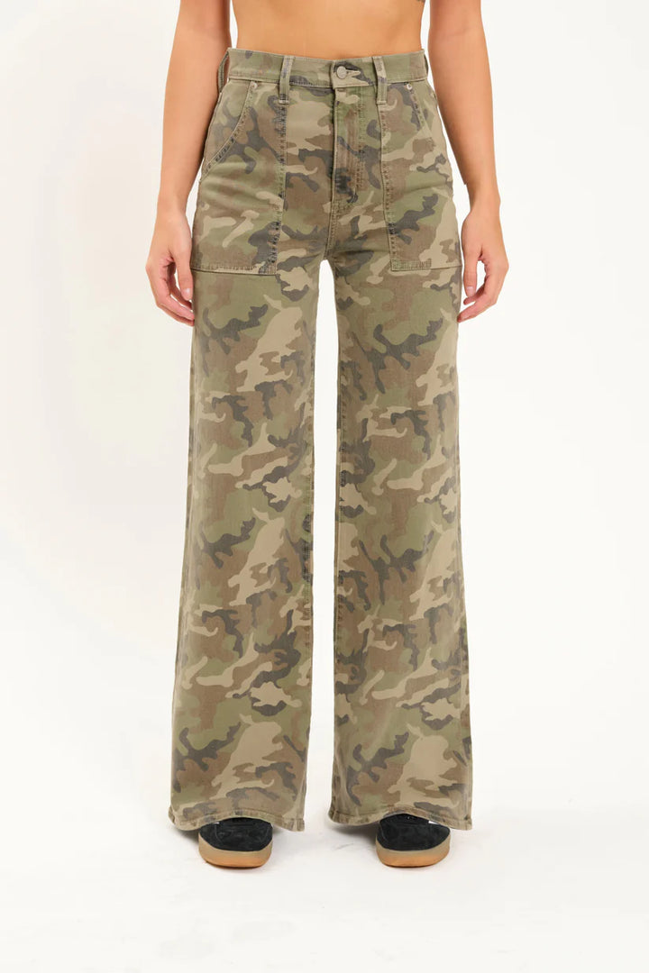 Daze: Far Out Patchpocket High Rise Wide Leg in Hideaway