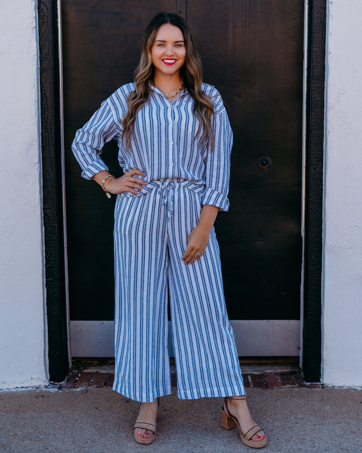 Z Supply: The Perfect Striped Pant in White (ZP262116) - The Vogue Boutique