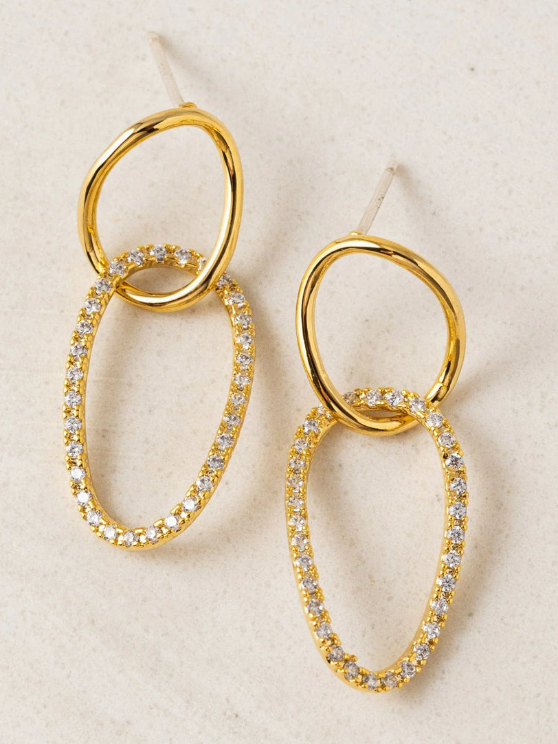 Lovers Tempo: Encore Small Drop Earrings in Gold