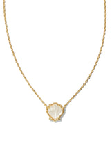 Load image into Gallery viewer, Kendra Scott: Brynne Shell Short Pendant Necklace in Gold Ivory Mother of Pearl

