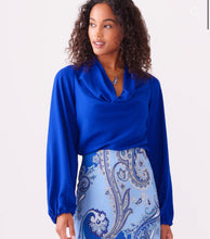 Load image into Gallery viewer, Karen Kane: Cowl Neck Top in Royal 4L09612

