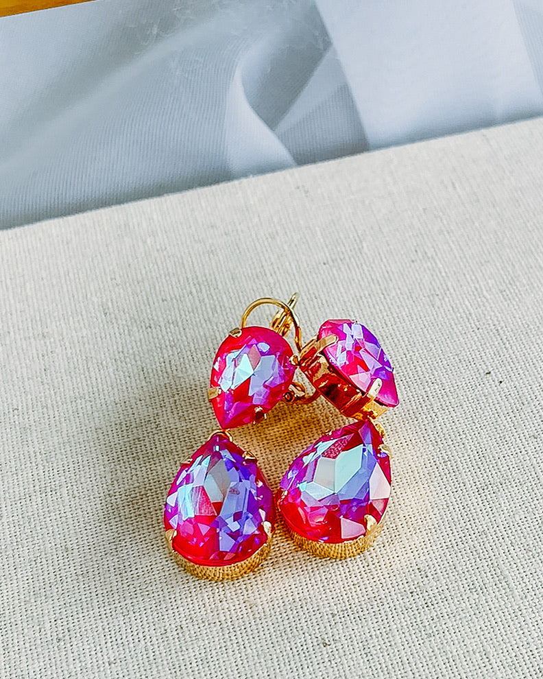 Mariana: “Blush” Drop Earrings - E-1032/40-168168-YG6 - The Vogue Boutique