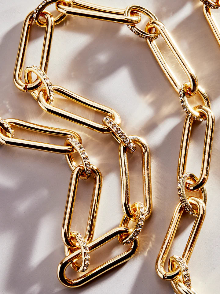 BaubleBar: Pavé Hera Necklace in Gold