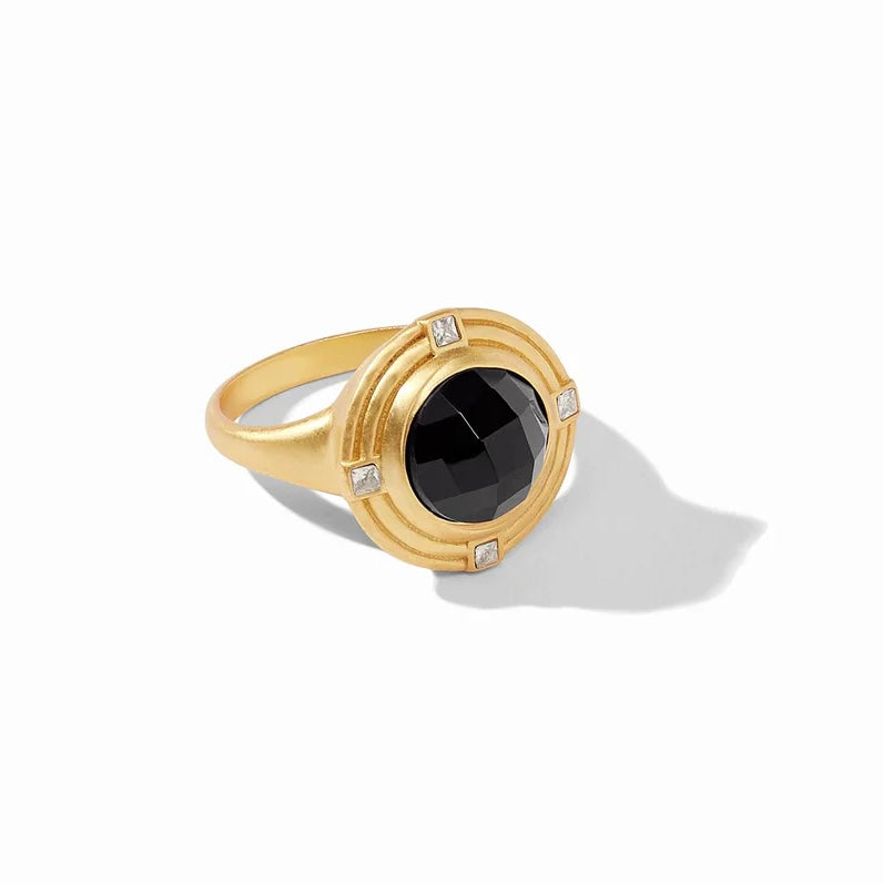 Julie Vos: Astor Ring in Black Obsidian C