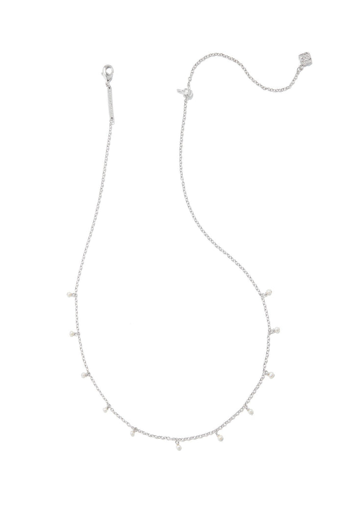 Kendra Scott: Willa Pearl Strand Necklace in Silver White Pearl