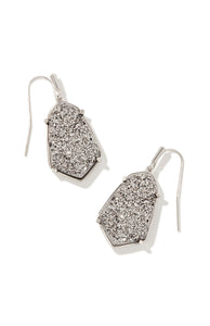 Kendra Scott: Alexandria Drop Earrings in Silver Platinum Drusy
