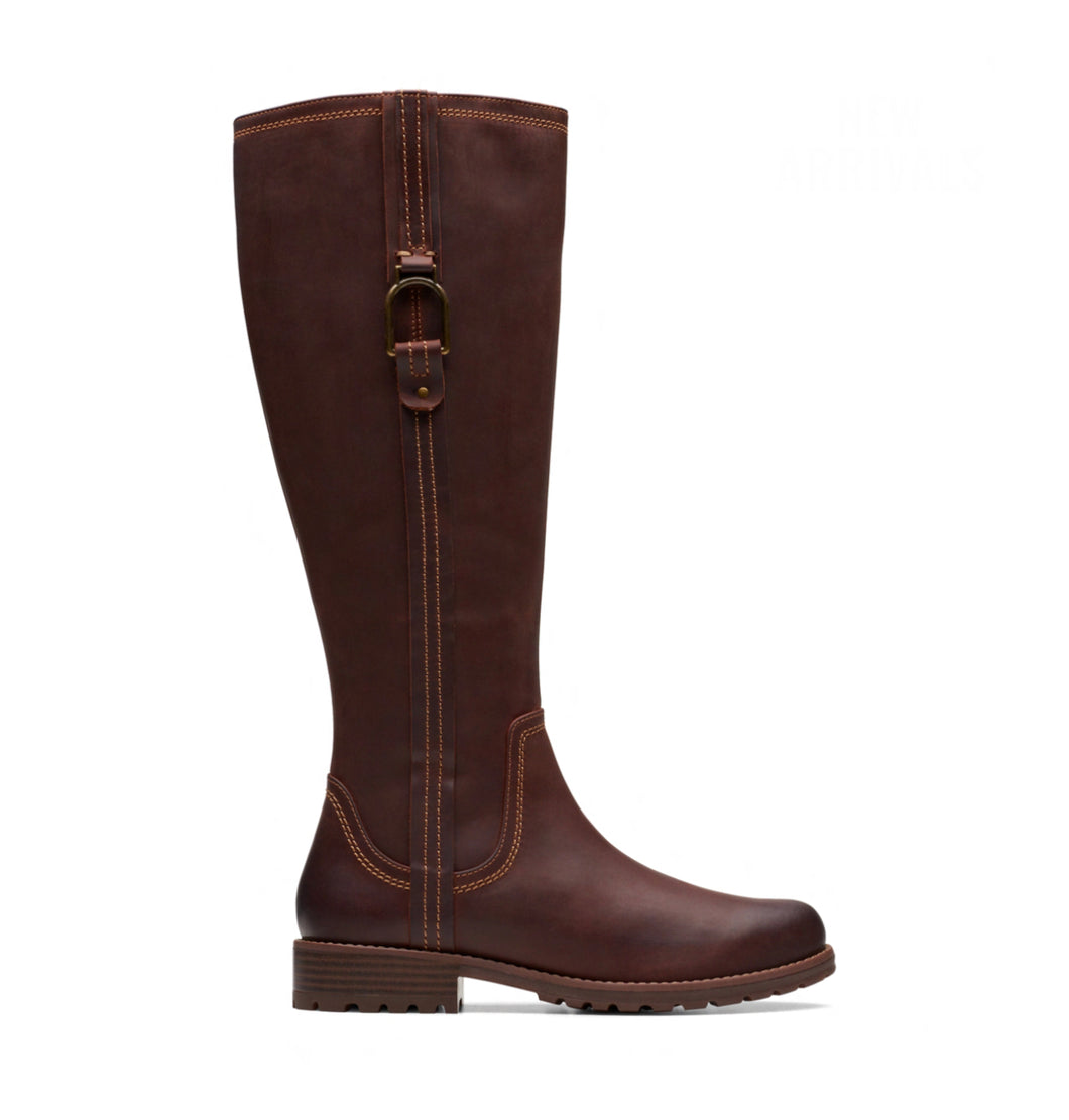 Clarks: Aspra Hi British in Tan Leather