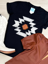 Load image into Gallery viewer, Texas True Threads: Durango Aztec Tee in Black
