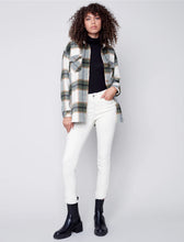 Load image into Gallery viewer, Charlie B: Plaid Flannel Shirt Jacket in Spruce
